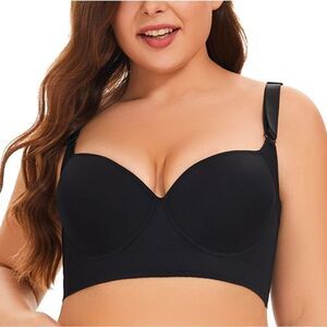 TOSOFT Full Back Coverage Bra – Plus Size Support, Smoothing Vest Style, Size 44